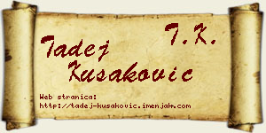 Tadej Kušaković vizit kartica